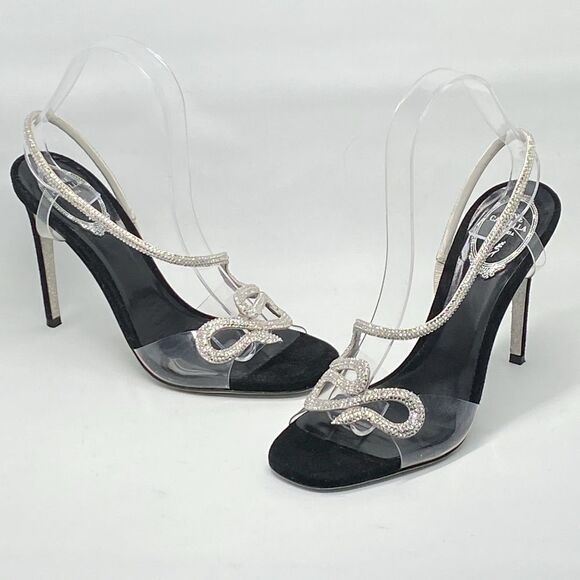 Rene Caovilla 105MM Snake Slingback Sandals size 38.5 - Picture 8 of 14